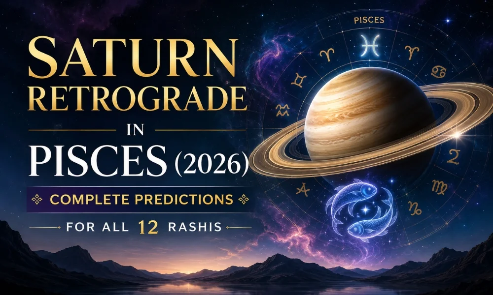 Saturn Retrograde in Pisces (2026): Complete Predictions for All 12 Rashis